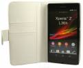 Sony Xperia Z Δερμάτινη Θήκη Πορτοφόλι - Άσπρο (OEM)